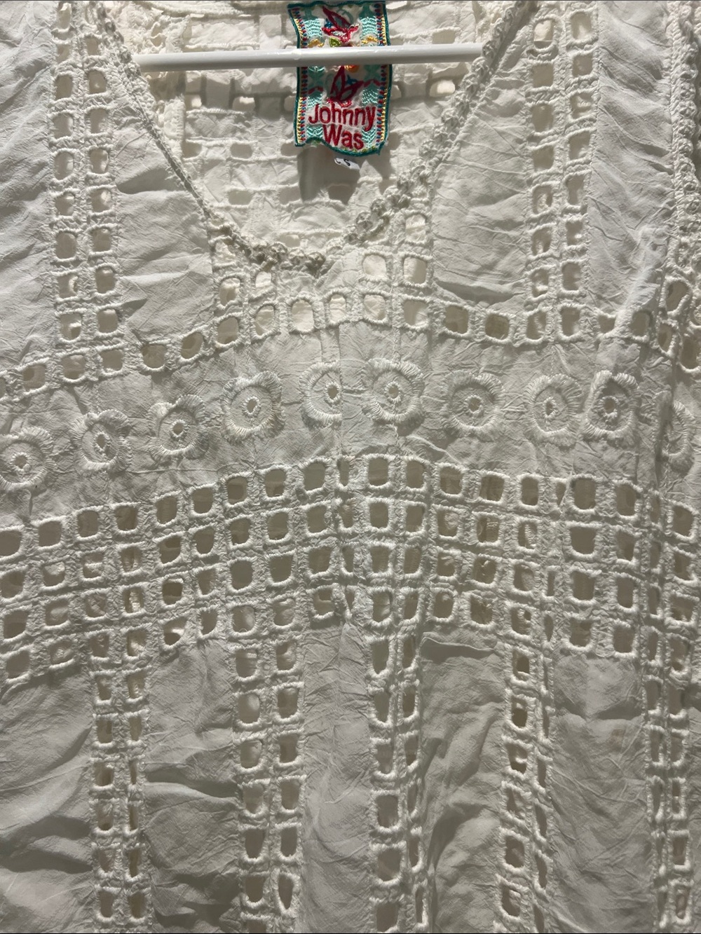 Johnny Was Ivory  Lace Sleeveless Blouse - Picture 3 of 6
